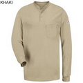 Long Sleeve Tagless Henley Shirt-Excel FR